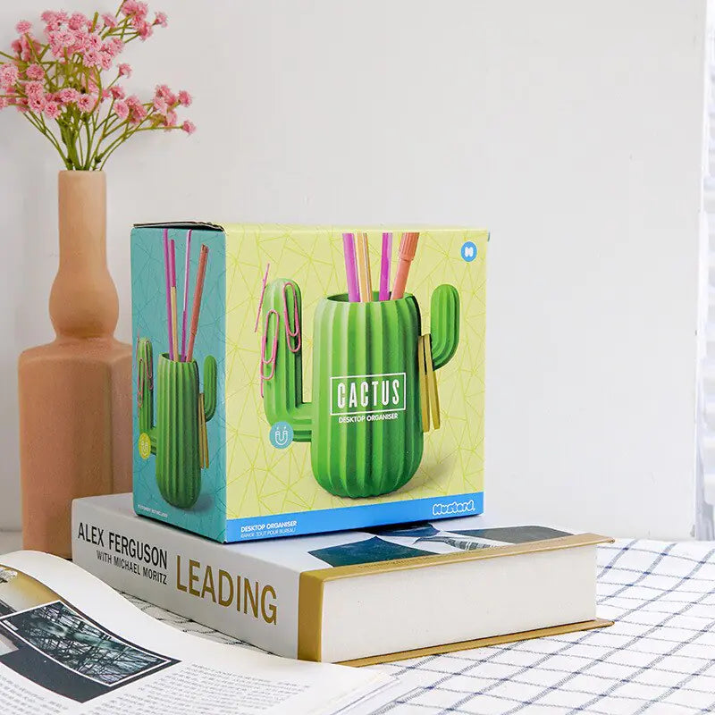 Multifunction Cactus Pen Holder and Desk Organizer