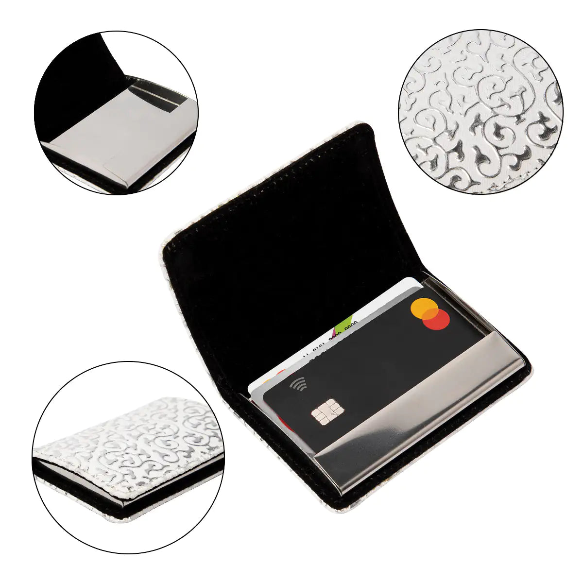 Biggdesign White Leather Cover Business Card Holder