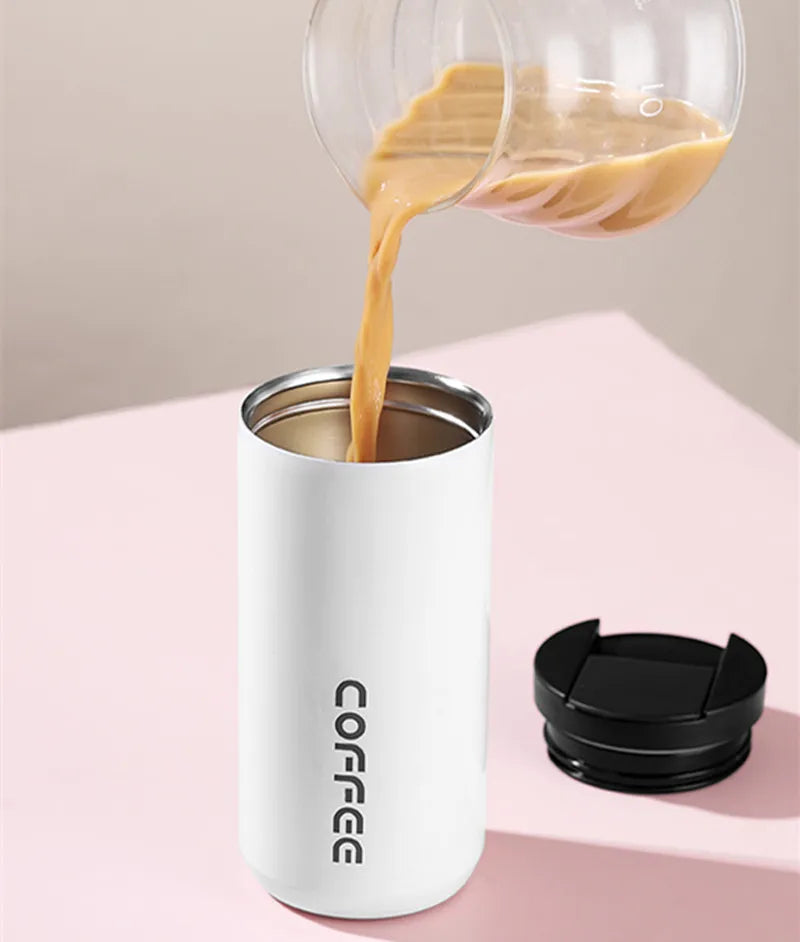 400ml Stainless Steel Thermal Coffee Mug 304 Thermos Mug Leak Proof Portable Travel Thermal Cup Water Bottle Christmas Gifts