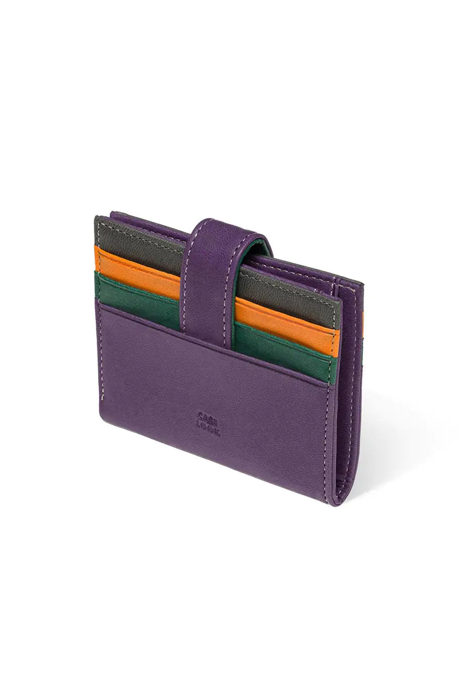 Case Look Women's Purple Colored Snap Card Holder Jojo 05