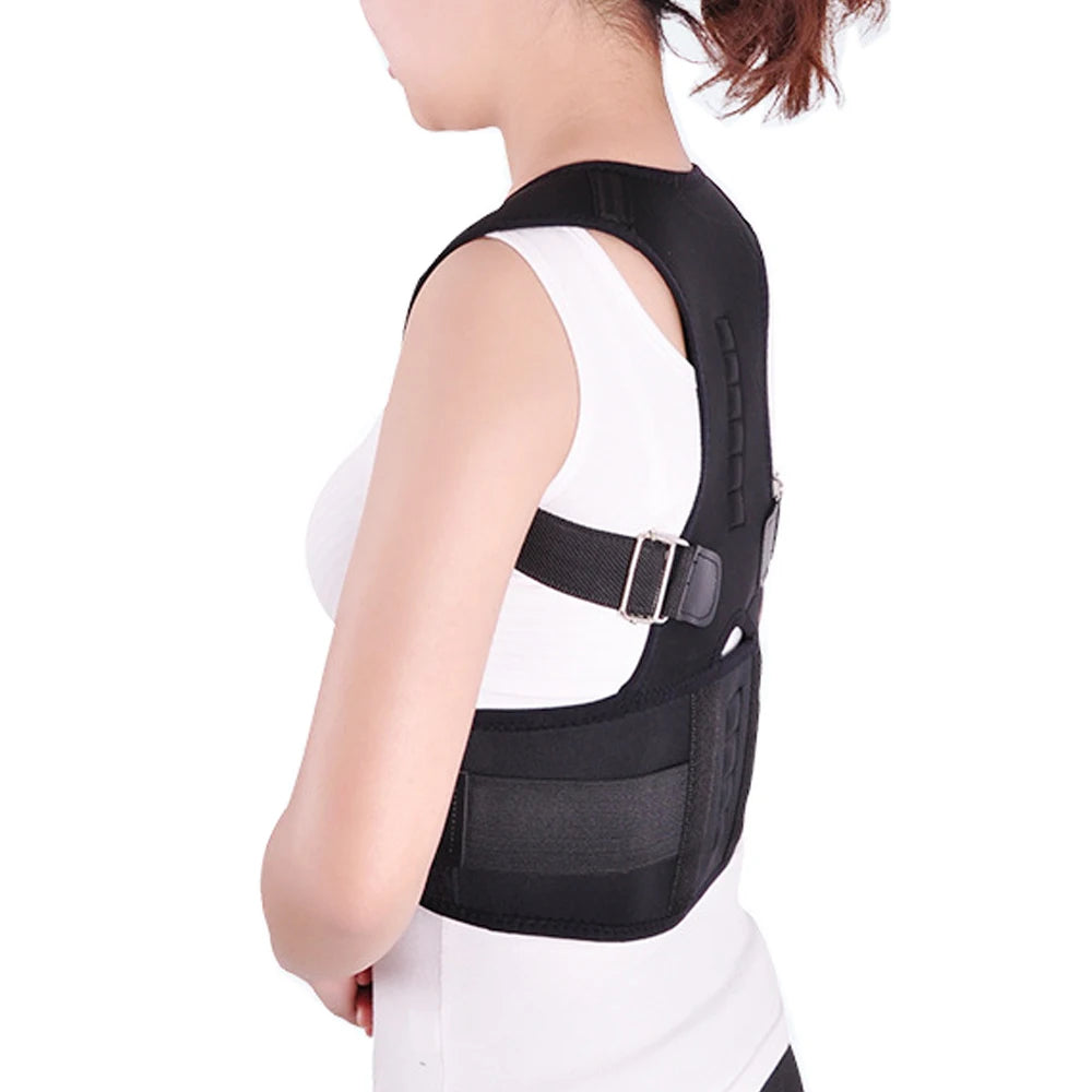 Magnetic Shoulder Scoliosis Orthopedic Back Brace Spine Magnet Support Poor Posture Correction Belt Women Men