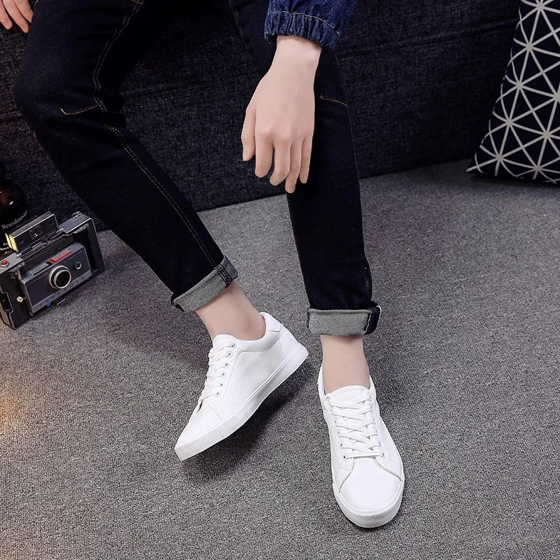 Spring Summer Shoes Men Sneakers Casual Soft Leather Men Shoes Brand Fashion Male White Shoes KA1188