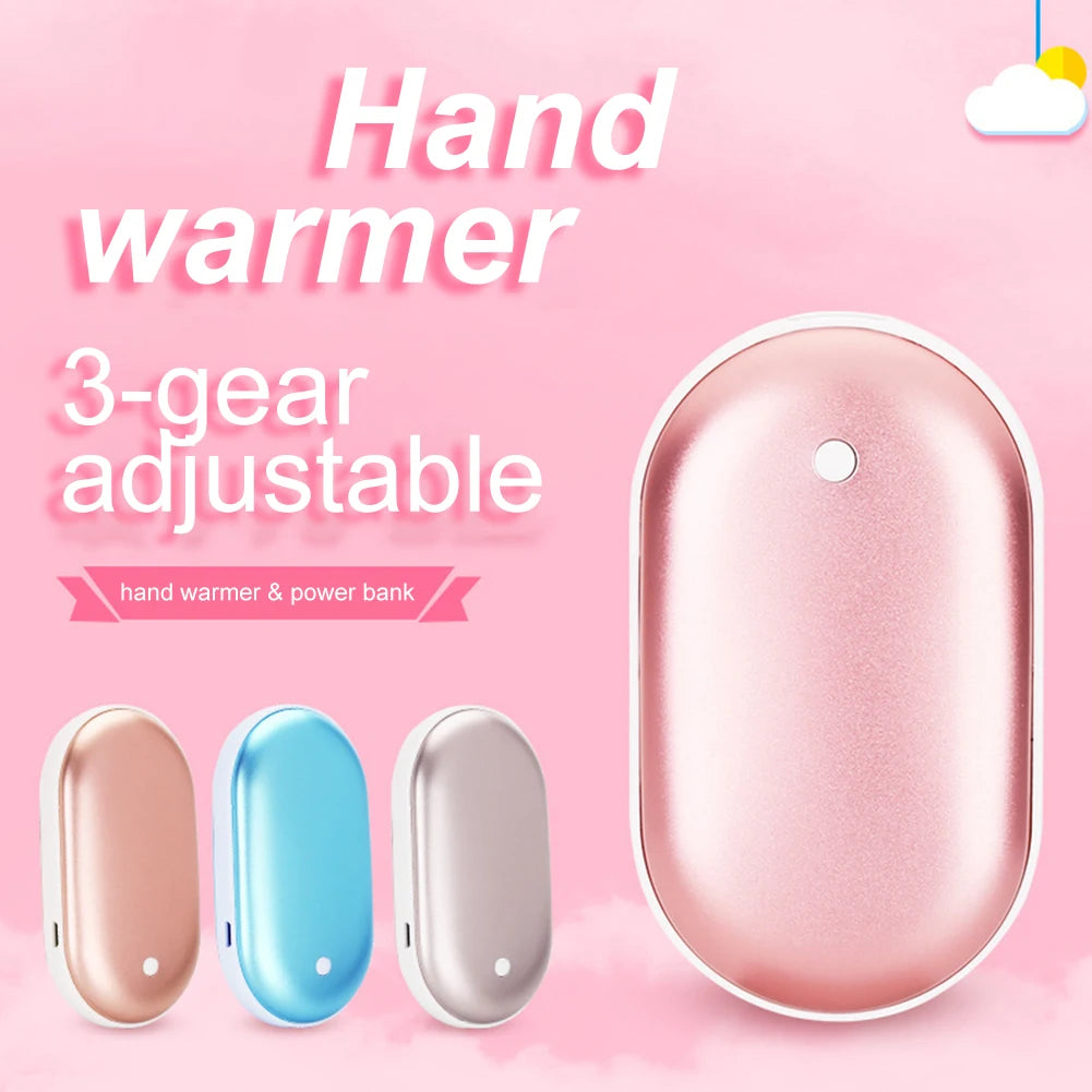 Winter Mini Hand Warmer Heating Pad USB Rechargeable Handy Warmer Heater Pocket Mini Cartoon Electric Heater Warm 5200mAh