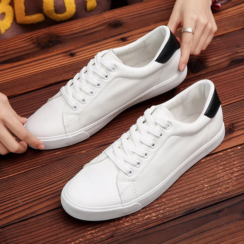 Spring Summer Shoes Men Sneakers Casual Soft Leather Men Shoes Brand Fashion Male White Shoes KA1188