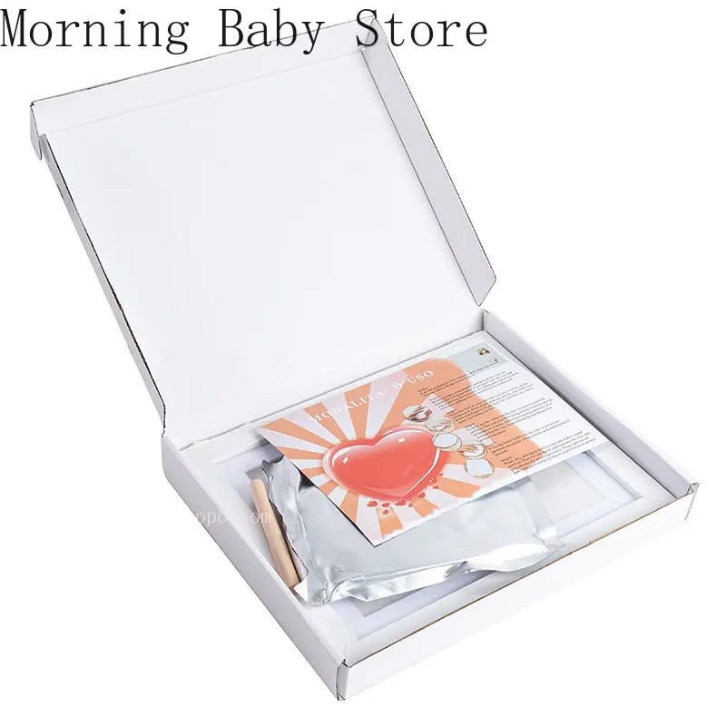 Newborn Baby Hand Foot Print DIY Photo Frame with Mold Clay Imprint Kit Non-toxic Baby Souvenirs Baby Milestone Decor Gifts