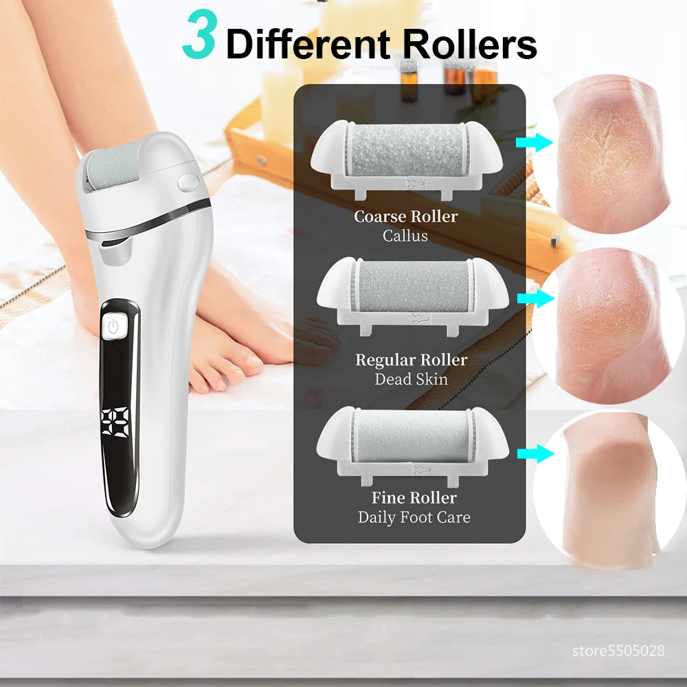 3 Heads Electric Foot File Callus Remover