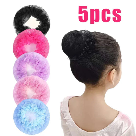 Ballet Elastic Hair Net for Girls 5 Colors Adjustable Hair Net High Quality Weave Lacework Bun Hairbands Hair Accessories