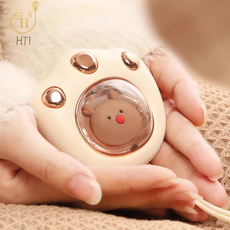 Mini Winter Reusable Pack Hand Warmer Instant Heating USB Rechargeable Fast Heating Cute Cat Paw Winter Hand Warmer