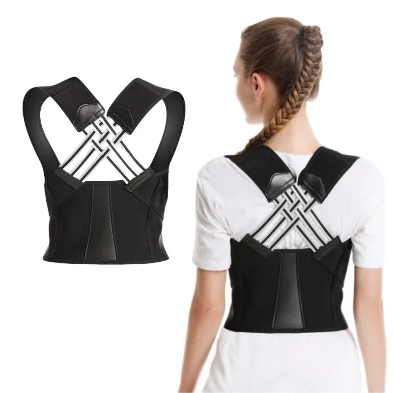 Back Posture Corrector for Women Breathable Elastic Brace Back Posture Correction Belt Adjustable Shoulder for Student and Man