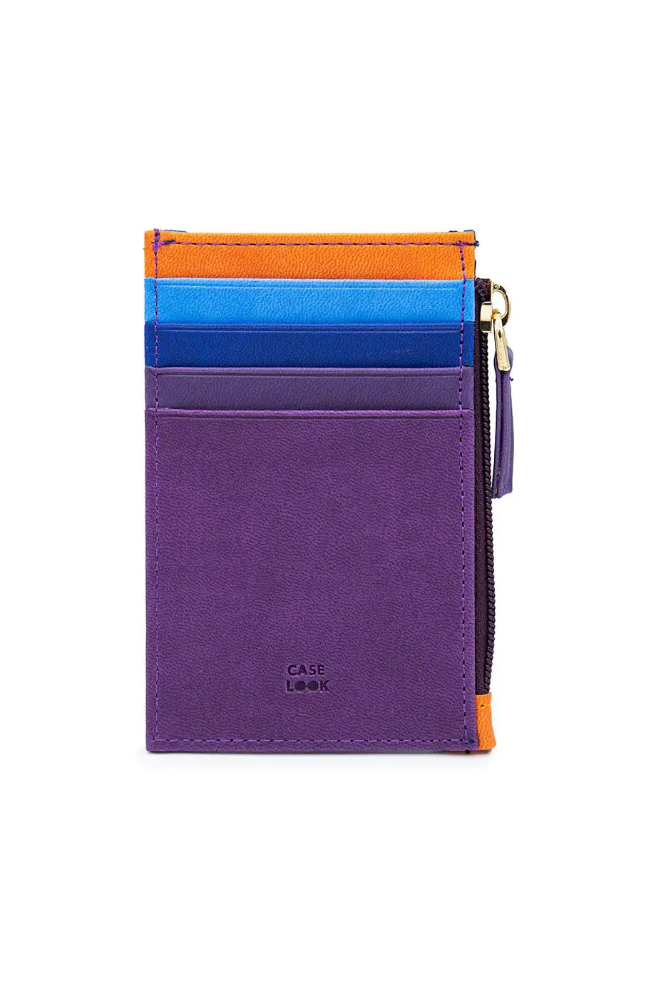 Case Look Women's Purple Zippered Card Holder Sophie 06