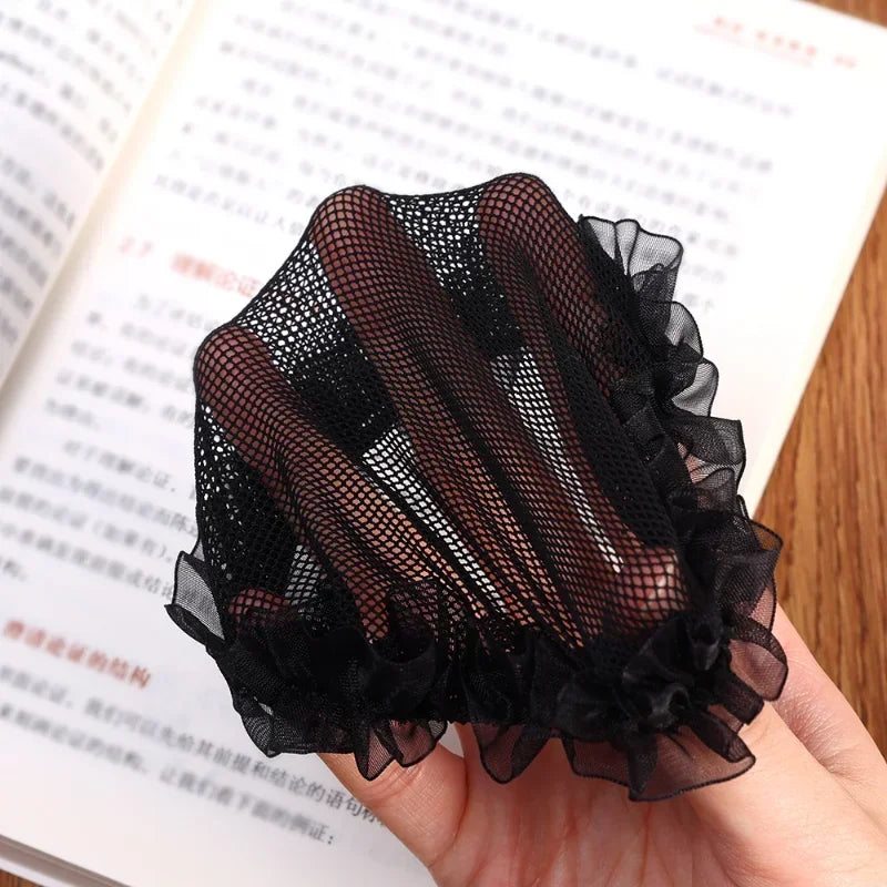 Ballet Elastic Hair Net for Girls 5 Colors Adjustable Hair Net High Quality Weave Lacework Bun Hairbands Hair Accessories