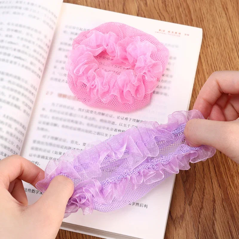 Ballet Elastic Hair Net for Girls 5 Colors Adjustable Hair Net High Quality Weave Lacework Bun Hairbands Hair Accessories