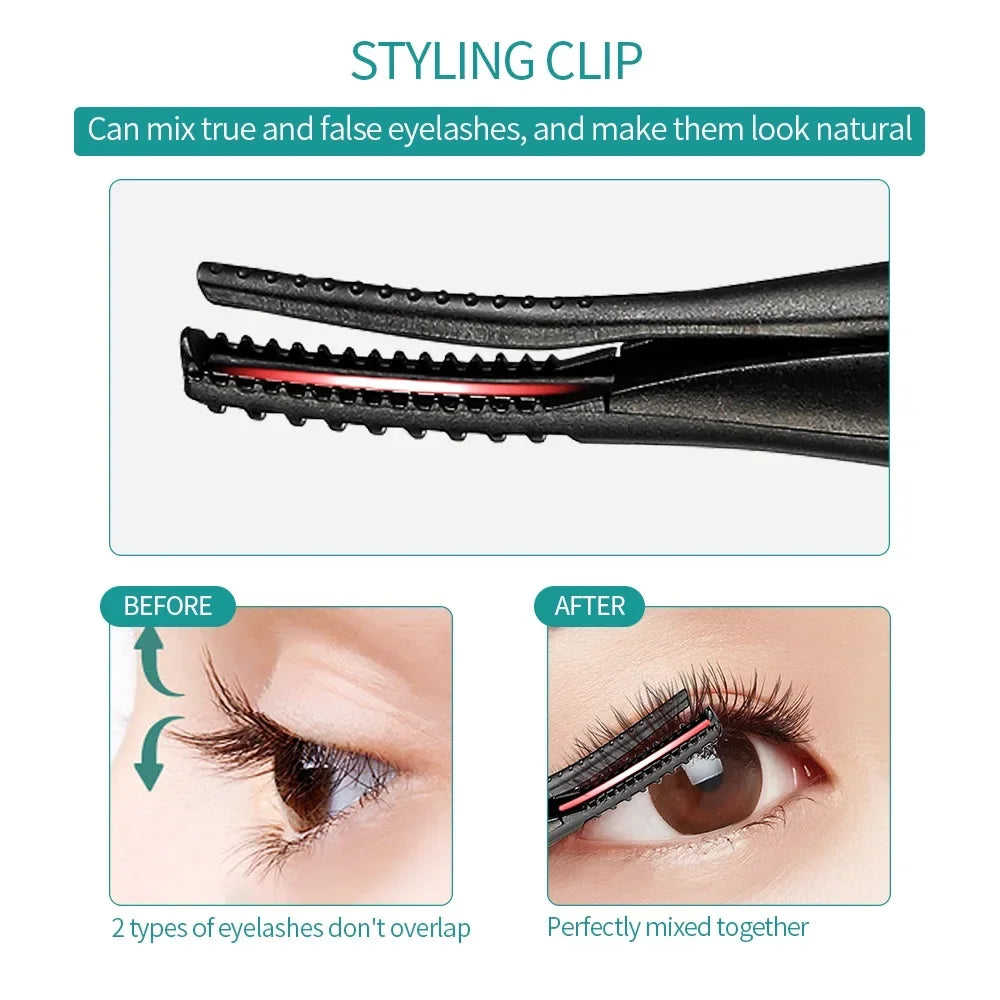 Mini USB Heating Eyelash Curler Eye Lashes Fast Curling Comb Mascara Long Lasting