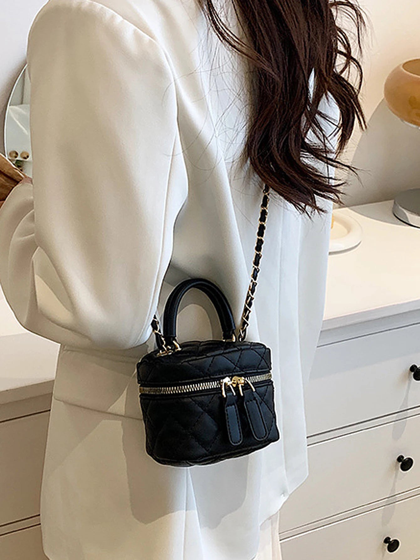 New Mini Quilted Chain Diamond Checkered Women's Crossbody Bag Fashion Mini Designer Handbag High Quality PU Women's Small Bag