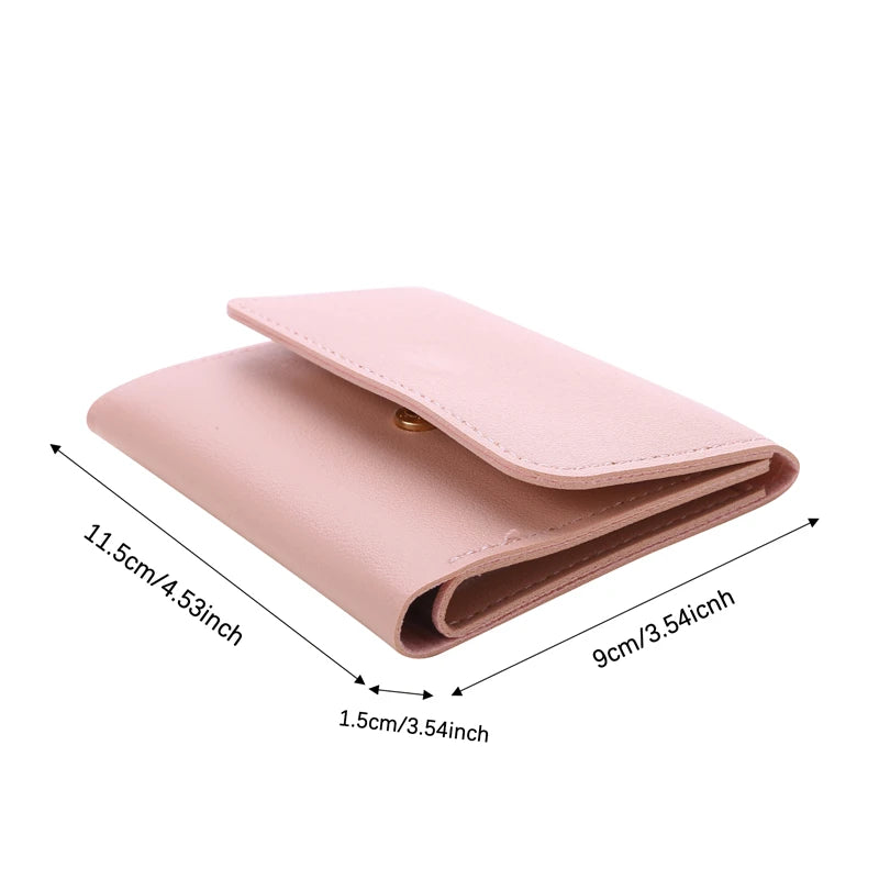 New Cute Wallets for Women Small Hasp Girl Credit Card Holder for PU Leather Coin Purse Female Wallet Short Purses for Women