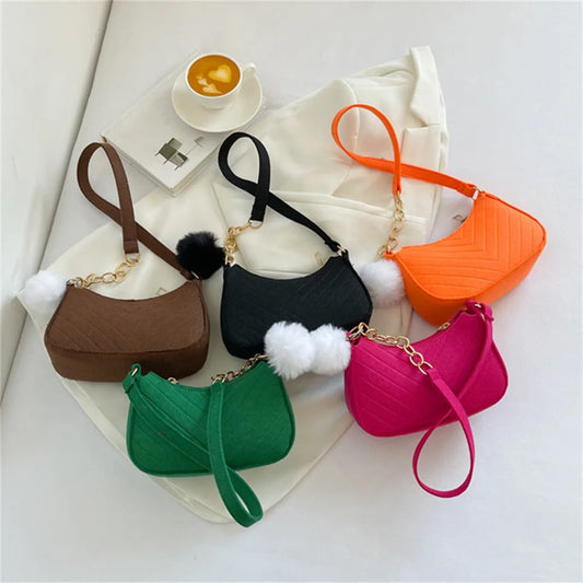 Fashion Simple Totes Bags For Women New Trendy Vintage Handbag Hot Sale Female Small Subaxillary Bags Casual Mini Shoulder Bag