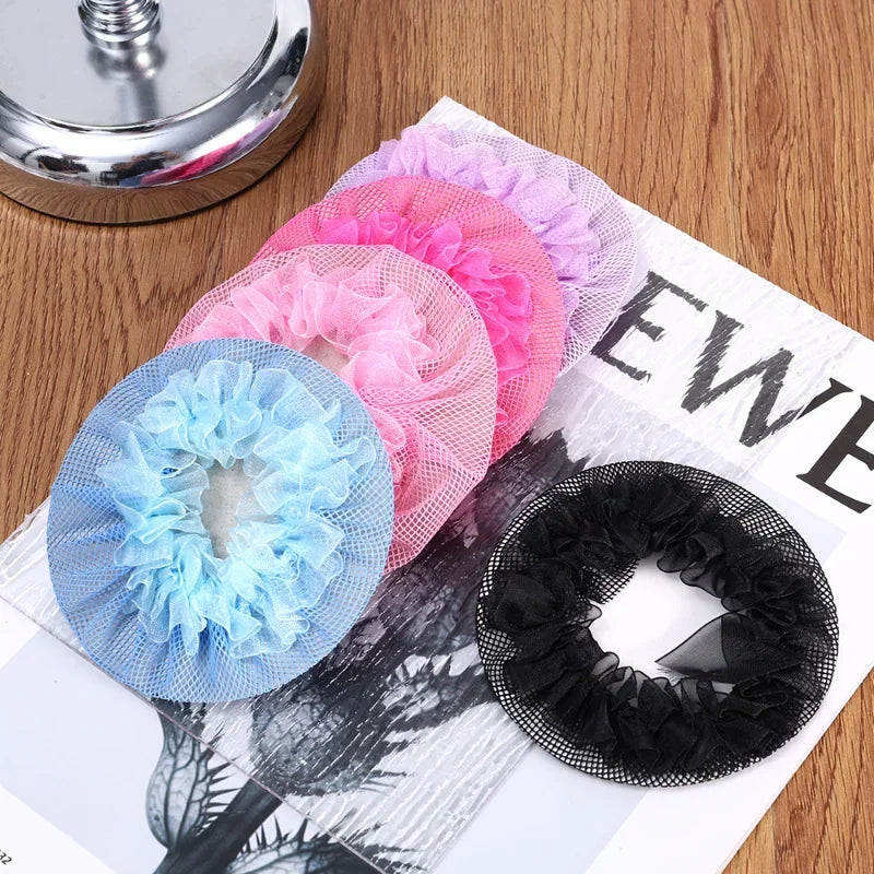 Ballet Elastic Hair Net for Girls 5 Colors Adjustable Hair Net High Quality Weave Lacework Bun Hairbands Hair Accessories