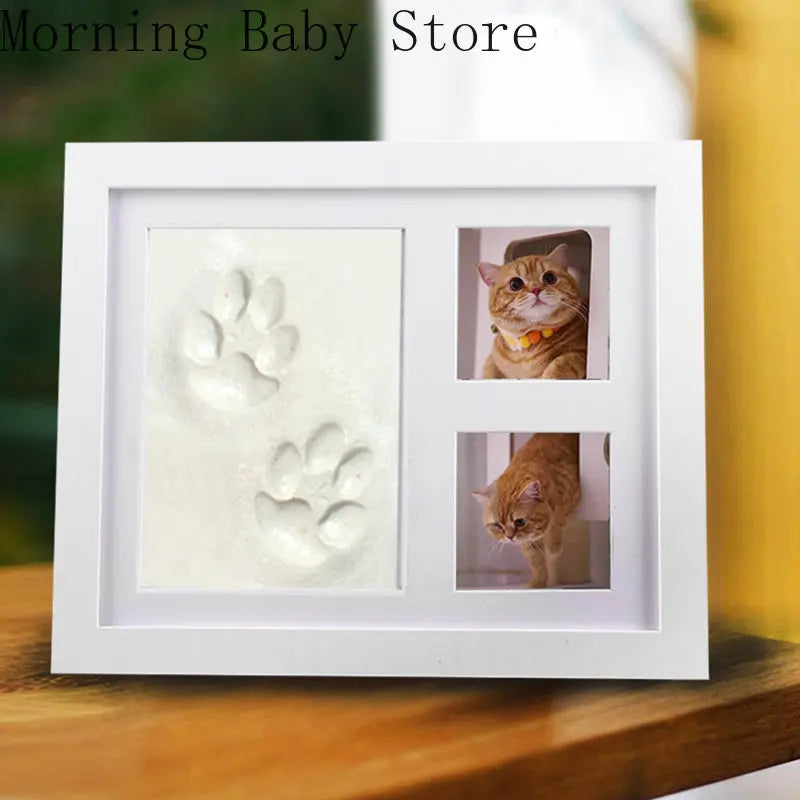 Newborn Baby Hand Foot Print DIY Photo Frame with Mold Clay Imprint Kit Non-toxic Baby Souvenirs Baby Milestone Decor Gifts