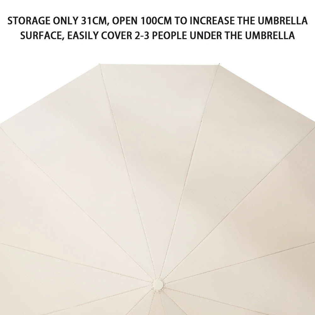 Thickened Auto Umbrellas With Rings Buckle Waterproof Sun.