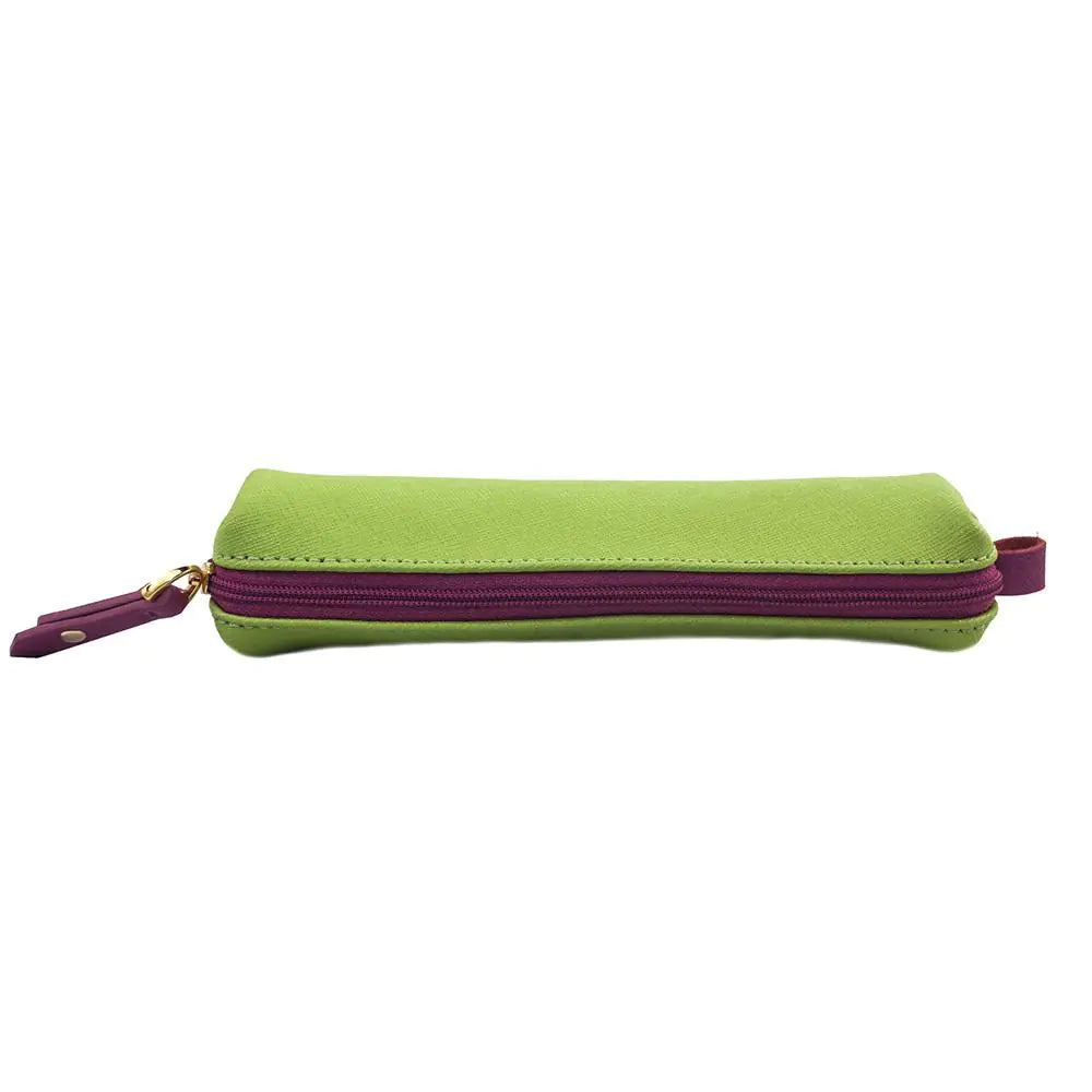 Comfy Leather Pouch -Lime Green